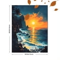 thumbnail image 3 of Tropical Sunset Ocean Canvas Wall Art，Perfect for Living Room，Bedroom，Bathroom，Office，Hotel Decoration, 3 of 8