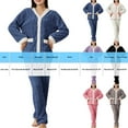 thumbnail image 6 of FAIWAD Flannel Pajamas for Women Set Fuzzy Fleece Warm Winter Tops with Pants Soft Plush Sleepwear with Pockets, 6 of 7