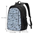 thumbnail image 5 of Cauagu Dolphins Print Travel Laptop with USB Charging Port,Extra Large Backpack College Backpack Business Work Bag Casual Daypack Perfert for Men Women, 5 of 7