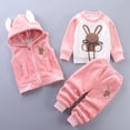 thumbnail image 2 of Gerichy Toddler Baby Boy Clothes Fall Winter Outfit, Toddler Plush Sweatsuit Baby Girls Clothes Boy Outfits Suit Graphic Print Fleece Sweatshirt Tops And Pant Set, 2 of 4