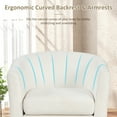 thumbnail image 6 of Giantex Modern Accent Chair, Upholstered Teddy Velvet Barrel Club Chair w/Ottoman, Comfy Accent Arm Chair, 6 of 8