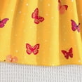 thumbnail image 5 of Larisalt Kids Girls Elegant Dress for Summer Ribbed Ruffle Butterfly Print Dresses Toddler Baby Girl Party Dress, 5 of 6