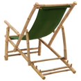 thumbnail image 4 of vidaXL Chaise Longue Bambou et Toile Verte, 4 of 5