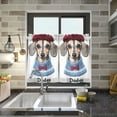 thumbnail image 4 of Yayeee Kitchen Curtains Tier Pair Light Filtering 27"x36" Rod Pocket Short Cafe Window Panel, Gray Cute Dog Artist, 4 of 7