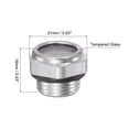 thumbnail image 2 of Unique Bargains 3/8' Male Threaded Aluminum Air Compressor Oil Level Gauge Sight Glass, 2 of 5