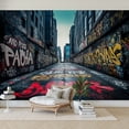 thumbnail image 7 of Graffiti Wallpaper Graffiti Alley Vibrant Street Art Peel and Stick Wall Murals 100"H x 144"W Removable PVC Wall Paper Self-Adhesive Wall Paintings Art Decor for Bedroom Living Room, 7 of 7