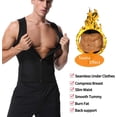 thumbnail image 4 of Vaslanda Men Waist Trainer Vest Hot Neoprene Sauna Suit Corset Body Shaper Zipper Tank Top Workout Shirt, 4 of 7