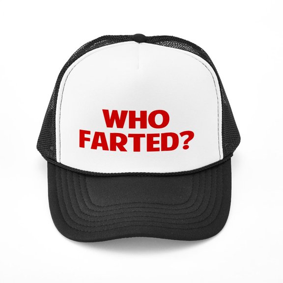 CafePress - Who Farted - Adjustable Unisex Printed Trucker Hat with Mesh Back