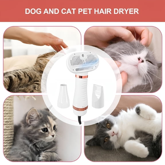 HIBIBUD Pet Blow Dryer for Dogs Grooming Quiet Adjustable Settings Low Noise Tool for Pet Puppy Dogs Cat Salon Indoor Home Travel