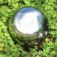 thumbnail image 4 of Crosby Street Stainless Steel Gazing Ball for Homes and Gardens, 7" Diameter, Mirror Globe, 4 of 6