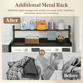 thumbnail image 4 of Lifewit Washer Dryer Countertop with Adjustable Shelf, Splice Type, 54" x 27.5" Melamine Cover for The Top with Edge Rails, Towel Rack, 8 Hooks, Laundry Room Storage and Organization, Black, 4 of 9