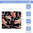 thumbnail image 4 of Ukiyoe Fish Floral Black Washcloth 12x12in Set, 4 Pack Absorbent Cotton Towel Square Kitchen Dishes Towels, Soft Cleaning Face Hand Towel Fast Drying Wash cloth, 4 of 7