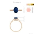 thumbnail image 5 of ANGARA Natural Oval Solitaire 2 ct Blue Sapphire Engagement Ring in 14K Rose Gold for Women (Size-9x7mm) | September Birthstone, Anniversary, Jewelry Gift for Women | Natural Blue Sapphire Ring, 5 of 10