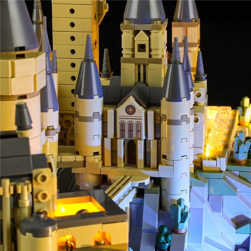 QC Ltbrick Led Light Kit Lighting Set Compatible With The Lego Harry Potter Movie Hogwarts Castle and Grounds 76419 Building Blocks Without Lego Set