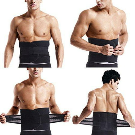 Mens Waist Trainer Neoprene Ab Shaper Belt Stomach Trimmer Sweat Slimming Belt  Cincher Weight Loss Fat (Best Glute Workout For Men)