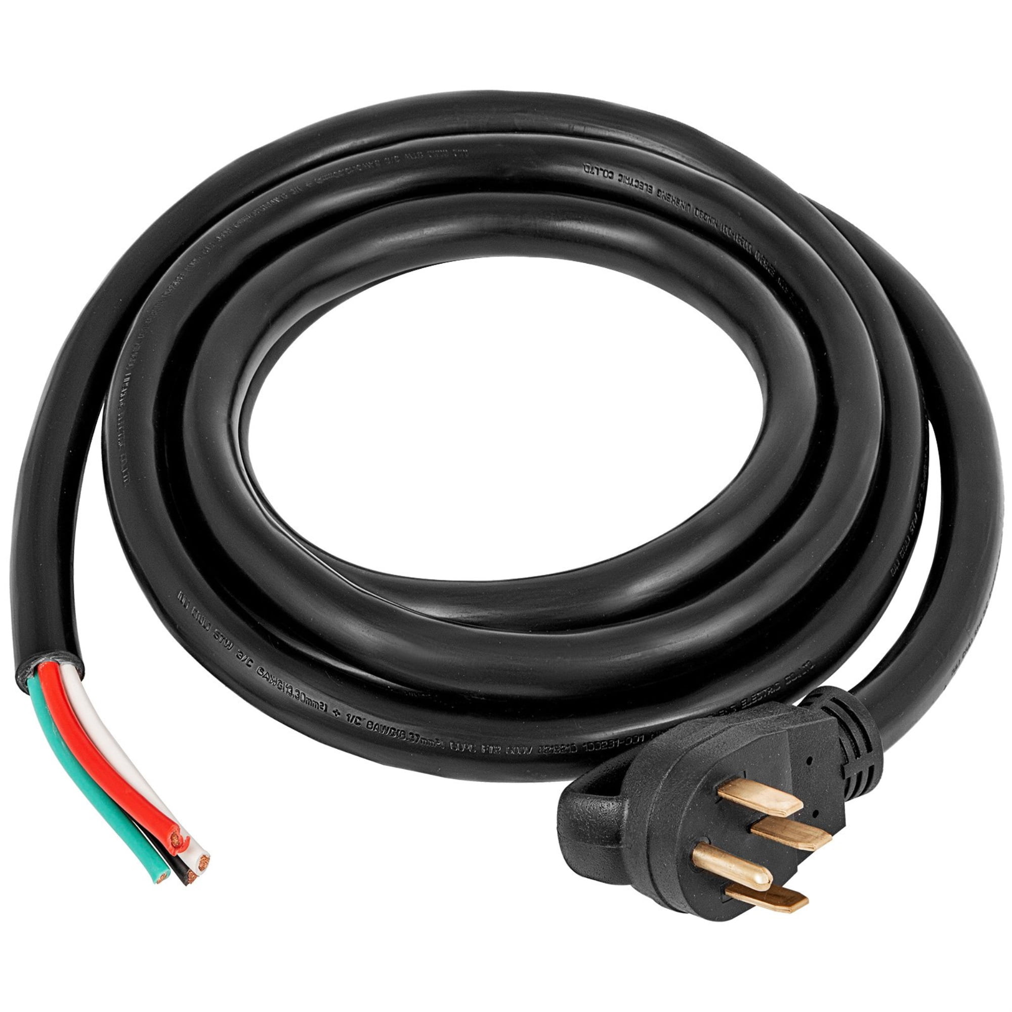 Vevor 15' 50a Power Cord Nema 1450p To Bare Wire Generator N1450p