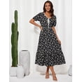 thumbnail image 2 of Vestido midi Grace Karin con estampado floral de manga corta para mujer, 2 of 3