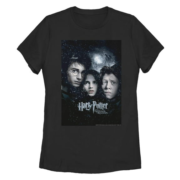 Women's Harry Potter Prisoner Of Azkaban Harry Ron Hermione Poster Graphic T-Shirt