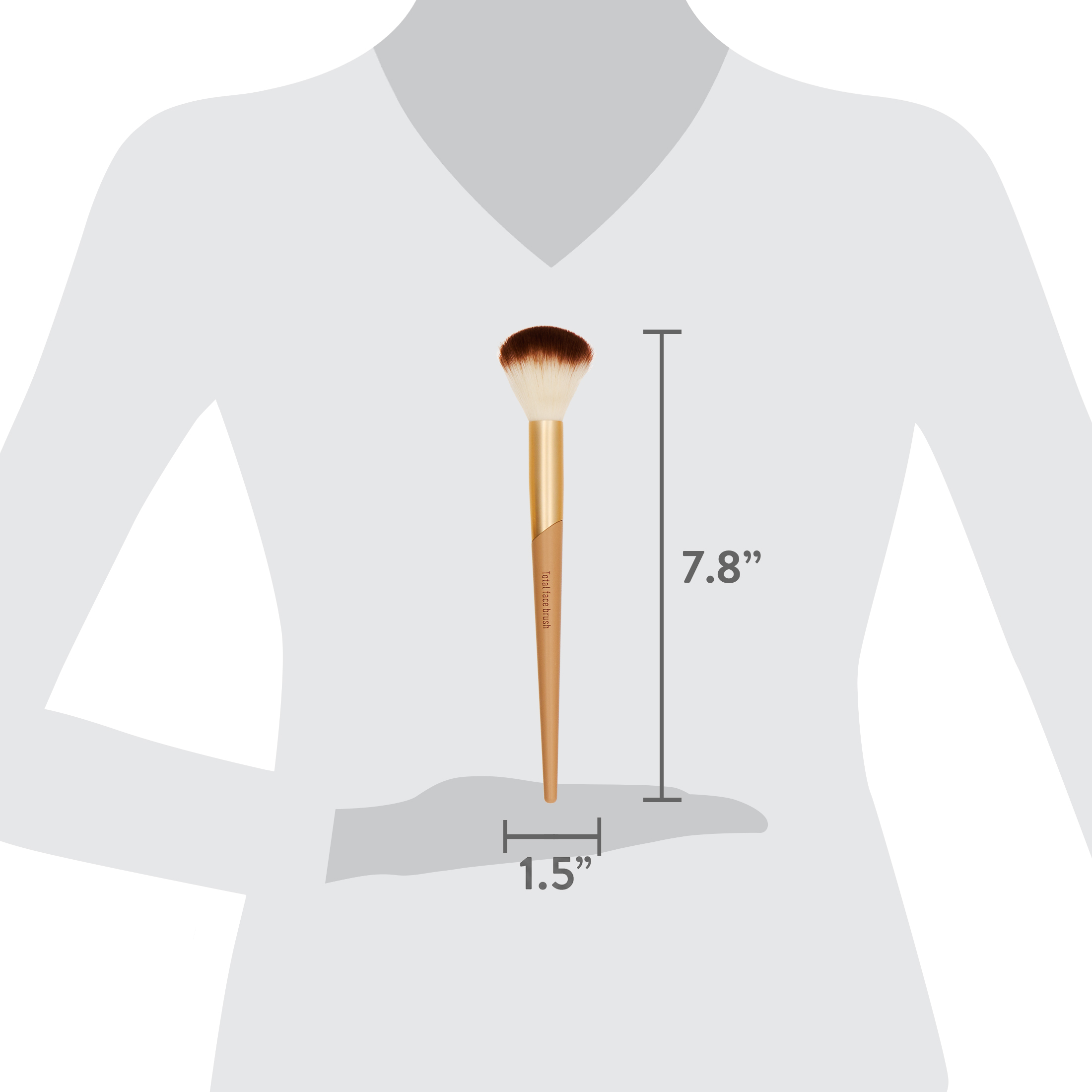 12-Piece Face and Eye Makeup Brush Set, Gold photo 4