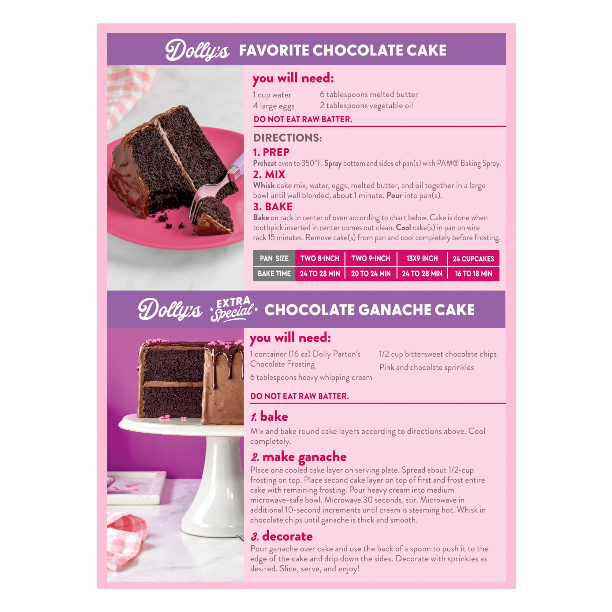 (12 pack) Duncan Hines Dolly Parton's Favorite Chocolate Flavored Cake Mix, 15.25 oz.