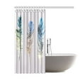 thumbnail image 2 of BPBOP Watercolor Feathers Bathroom Waterproof Fabric Shower Curtain 60x72 inches, 2 of 2
