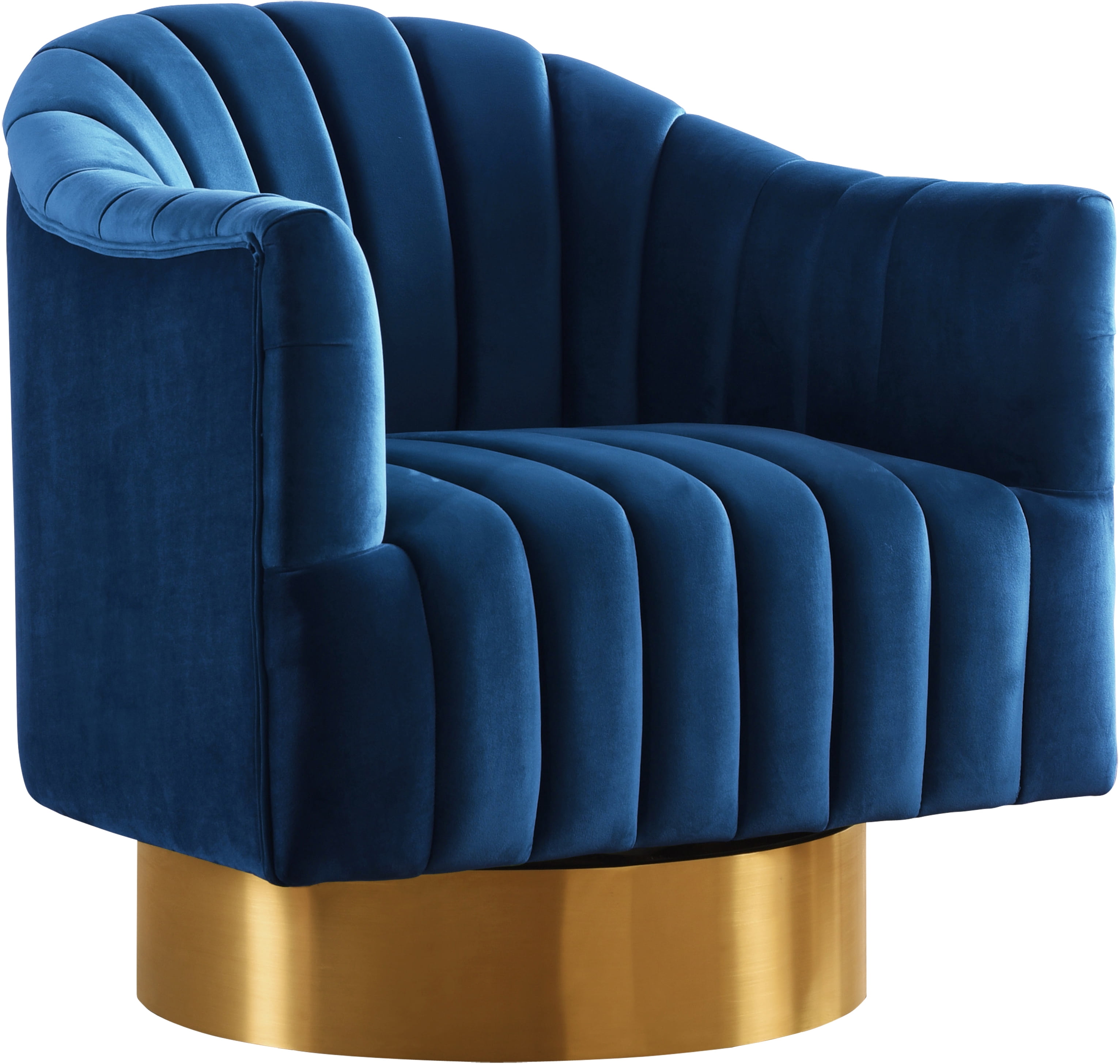 Farrah Navy Velvet Accent ChairColorNavy Velvet,StyleContemporary