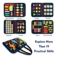 thumbnail image 4 of TenFans Busy Board - Dinosaur Montessori Toys for 3 4 5 Year Old - Sensory Toys for Autistic Children - Toddler Travel Toys - Busy Book for Toddlers Activities as Boys Girls Gift, 4 of 6