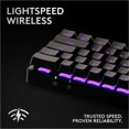 thumbnail image 4 of Logitech G PRO X 60 LIGHTSPEED Wireless Gaming Keyboard, Ultra Compact TKL 60% Mechanical Keyboard for Windows PC, LIGHTSYNC RGB, Dual-Shot PBT Keycaps, GX Optical Linear Switches, Black - Wired/Wi..., 4 of 9