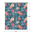 thumbnail image 5 of Pioneer Flower Floral Print Pattern Shower Curtain 72"x84" ,Bathroom Decorative Shower Curtains Set with 12 Hooks,Modern Waterproof Washable Shower Curtain, 5 of 6