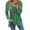 Green, variant on Womens Tops Under $5 Fashion Women Printed Long Sleeve V-Neck Zipper Casual Tops T-Shirt