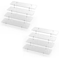thumbnail image 1 of Acrylic Display Riser Stand Shelf Clear 4 Tier Cupcake Stand Perfume Display Holder Figures Desktop Decoration and Organizer Showcase Toys Retail Display Rack Candy Dessert Buffet 4 Steps Collection, 1 of 6