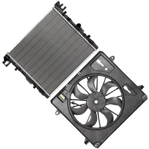 ECCPP Cooling Fan and Radiator Assembly Fits for Jeep for Wrangler 2007-2011 2957,68143886AA,55056634AB; 620-055,621680,76035,CF13027,FA70437,55056642AB,55057123AB,68085950AA