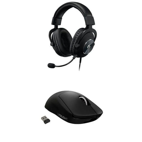 Logitech G Pro X SE Wired Gaming Headset + G Pro X Superlight Wireless Gaming Mouse Bundle - Black