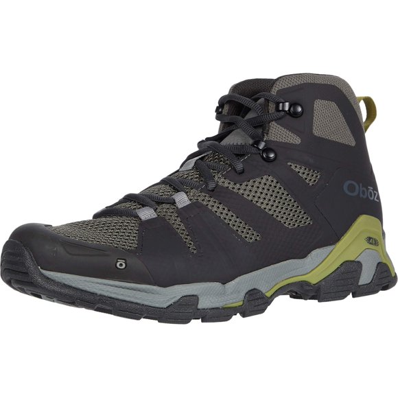 Oboz Men's Arete Mid Hiking Boot, Char/wbg, 9.5