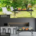 thumbnail image 4 of GloryStar Adjustable Height Folding Table, 6 Ft Portable Utility Table with Carry Handle for Camping, Parties, or Home Use, 4 of 8