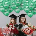 thumbnail image 5 of PMU Graduation Balloons 11 Inch PartyTex Premium Crystal Emerald Green with All-Over Print White Grad Caps-Confetti and Streamers Pkg/25, 5 of 7