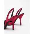 thumbnail image 5 of On feet& in love Red wine Satin Slingback High Heels for Women, Pointed Toe Adjustable Buckle Stiletto Pumps, Elegant Bridal Wedding Shoes for Party Formal Events, 5 of 6
