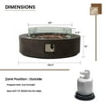 thumbnail image 2 of VENTOPYR 40.5-inch Outdoor Propane Fire Pit Coffee Table w Concrete Round Base Patio Heater, 50,000 BTU Stainless Steel Burner, Free Lava Rocks, Wind Guard, Rain Cover, 2 of 8