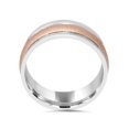 thumbnail image 2 of 8mm Rose & White Gold Two Tone Wedding Band 14K, 2 of 2