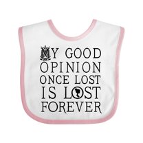 Inktastic Jane Austen Good Opinion Quote Girls Baby Bib