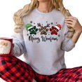 thumbnail image 3 of Wxolcjlv Christmas Paw Print Sweatshirt for Women Pullover Build Sweatshirts, 3 of 6