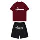 thumbnail image 1 of Playeras Básicas Algodon Hombre Conjunto De Dos Piezas De Camiseta Y Pantalones Cortos De Manga Corta Para Hombre Con Camisa Y Pantalón Corto, 1 of 3