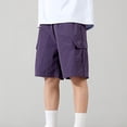 thumbnail image 4 of TKKCS Boys Pull-On Cargo Shorts- Elastic Wasit Casual Trendy Waterproof Outdoor Loose Fit Kids Hiking Shorts With Multi Pockets Purple Size 10 Years, 4 of 8