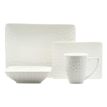 Red Vanilla Vanilla Marble Rectangular 16 Piece Dinnerware Set, Service for 4