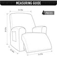 thumbnail image 5 of SUSUZI Recliner Sofa Slipcovers for 3 Seater Couch, Stretch Solid Jacquard Sofa Couch Covers, 5 of 8