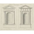 thumbnail image 2 of Langley  32x26 White Modern Wood Framed Museum Art Print Titled - Tuscan and Doric Niches, 2 of 4