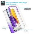 thumbnail image 3 of Takfox for Samsung Galaxy A52 5G Case, Crystal Clear Phone Case Full Body Rugged Cover Slim Shockproof Phone Bumper with [2 Tempered Glass Screen Protector] [Hard PC+Soft TPU ]- (6.5'' 2021)-Purple, 3 of 6