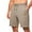 Khaki, variant on Mgmyaa Men's Running Shorts Texture Elastic Waist Drawstring Summer Beach Vocation Shorts Gym Workout Short Pants