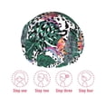 thumbnail image 5 of KLL Tropical Leaves Pattern Shower Cap & Bath Cap for Women,Reversible Oversized Waterproof Shower Caps for all Hair Lengths,Elastic Reusable Bathing Hair Cap, 5 of 6