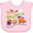 AD-Pink, variant on Inktastic Happy Halloween- train with pumpkins, bats, cat,and ghost Boys or Girls Baby Bib